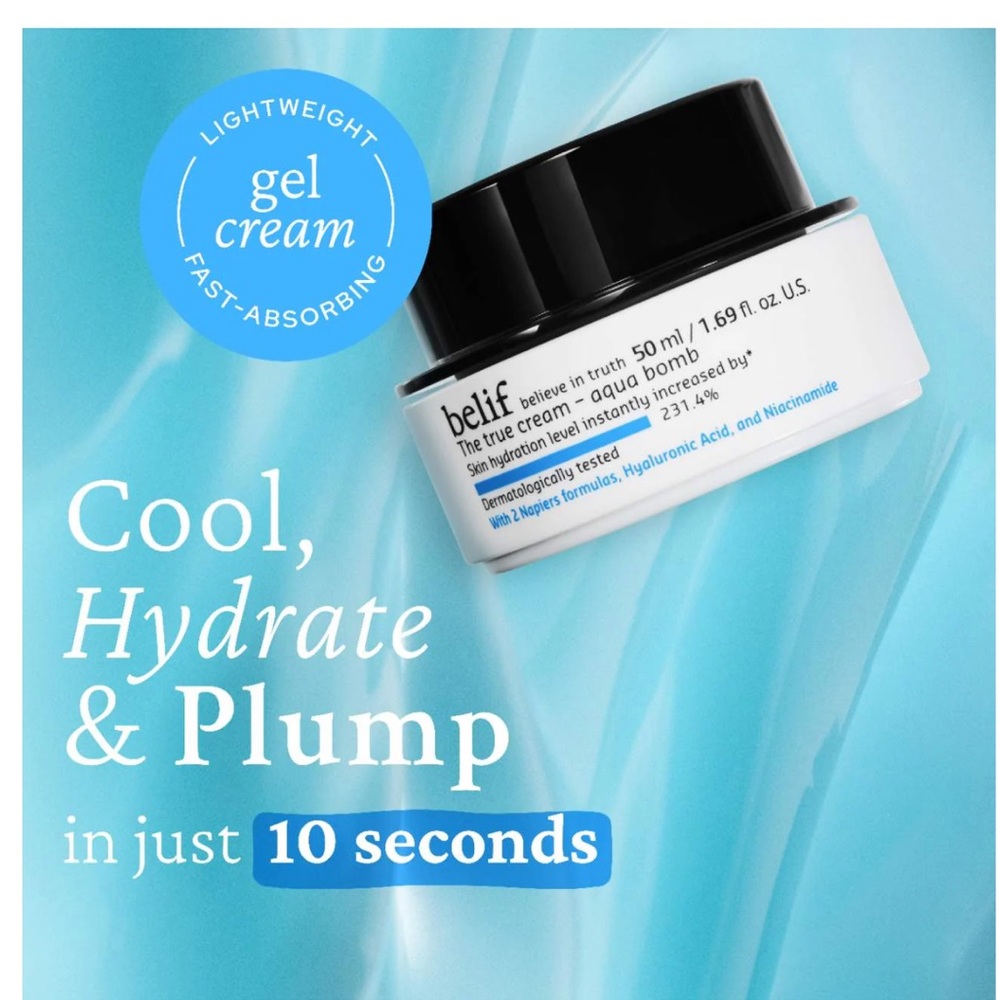 belif The True Cream Mini Aqua Bomb with Hyaluronic Acid and Niacinamide 0.84 oz - Picture 2 of 9